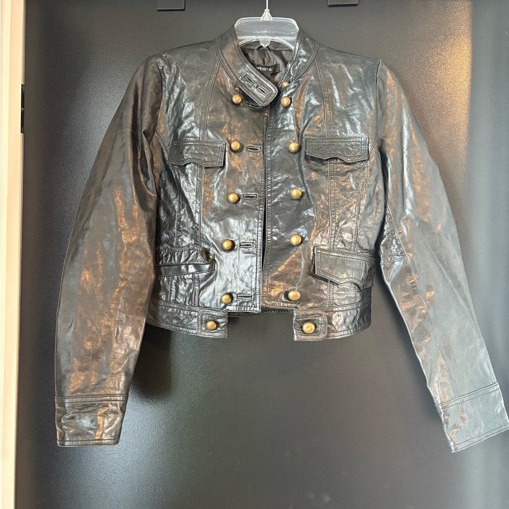 Arden B Metallic Women's Leather Jacket